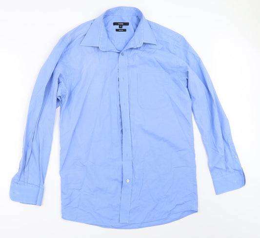 George Mens Blue    Button-Up Size 15