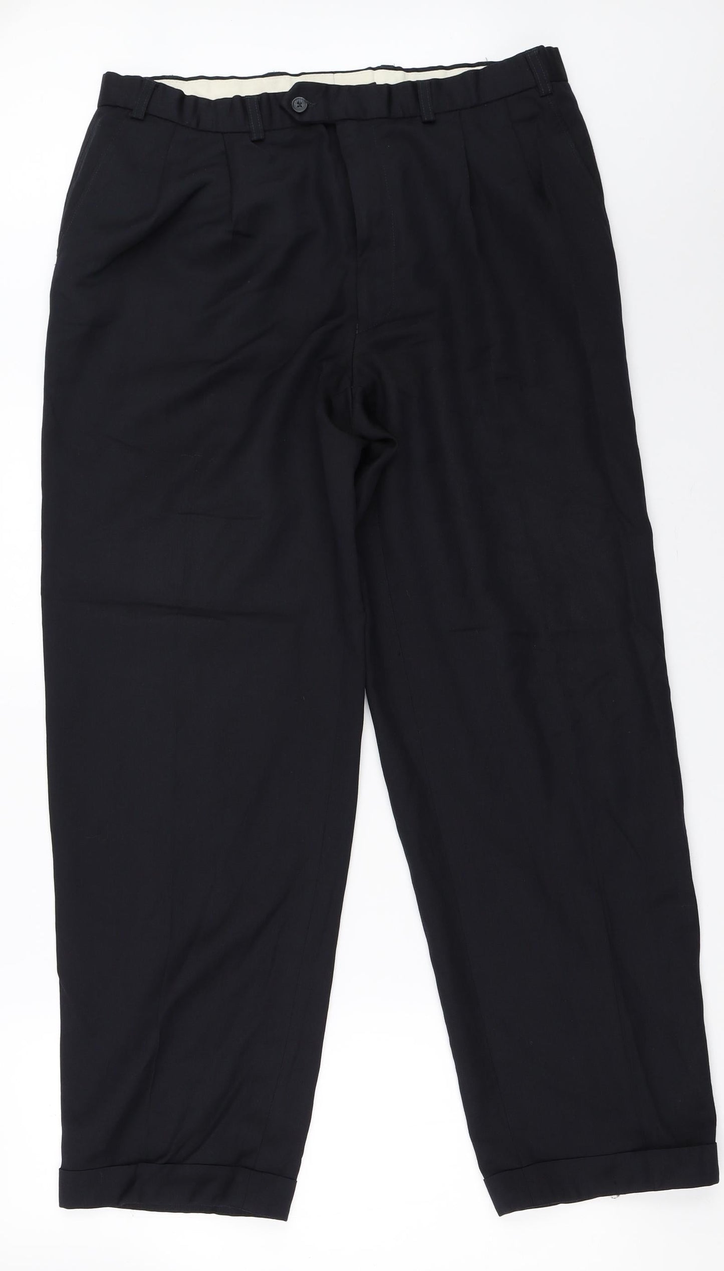 Marks and Spencer Mens Blue   Trousers  Size 36 in L30 in