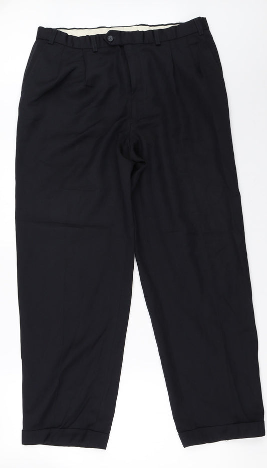 Marks and Spencer Mens Blue   Trousers  Size 36 in L30 in