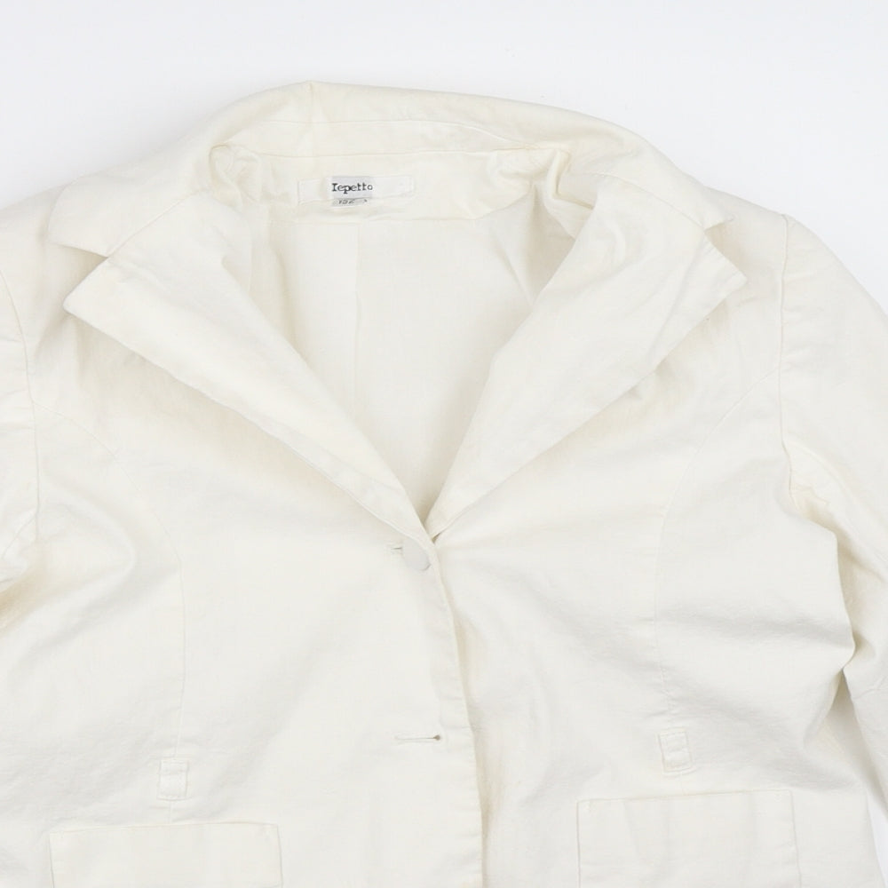 Iepetto Girls White   Jacket  Size 12 Years