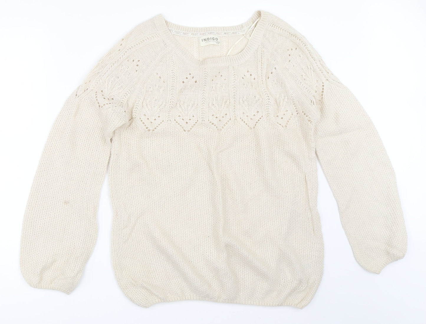 Womens UK Size 12 Marks and Spencer Beige Pullover Jumper