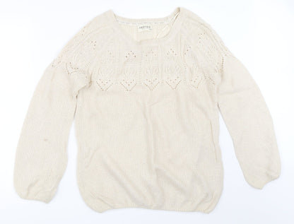 Womens UK Size 12 Marks and Spencer Beige Pullover Jumper