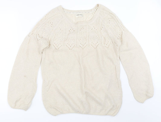 Womens UK Size 12 Marks and Spencer Beige Pullover Jumper