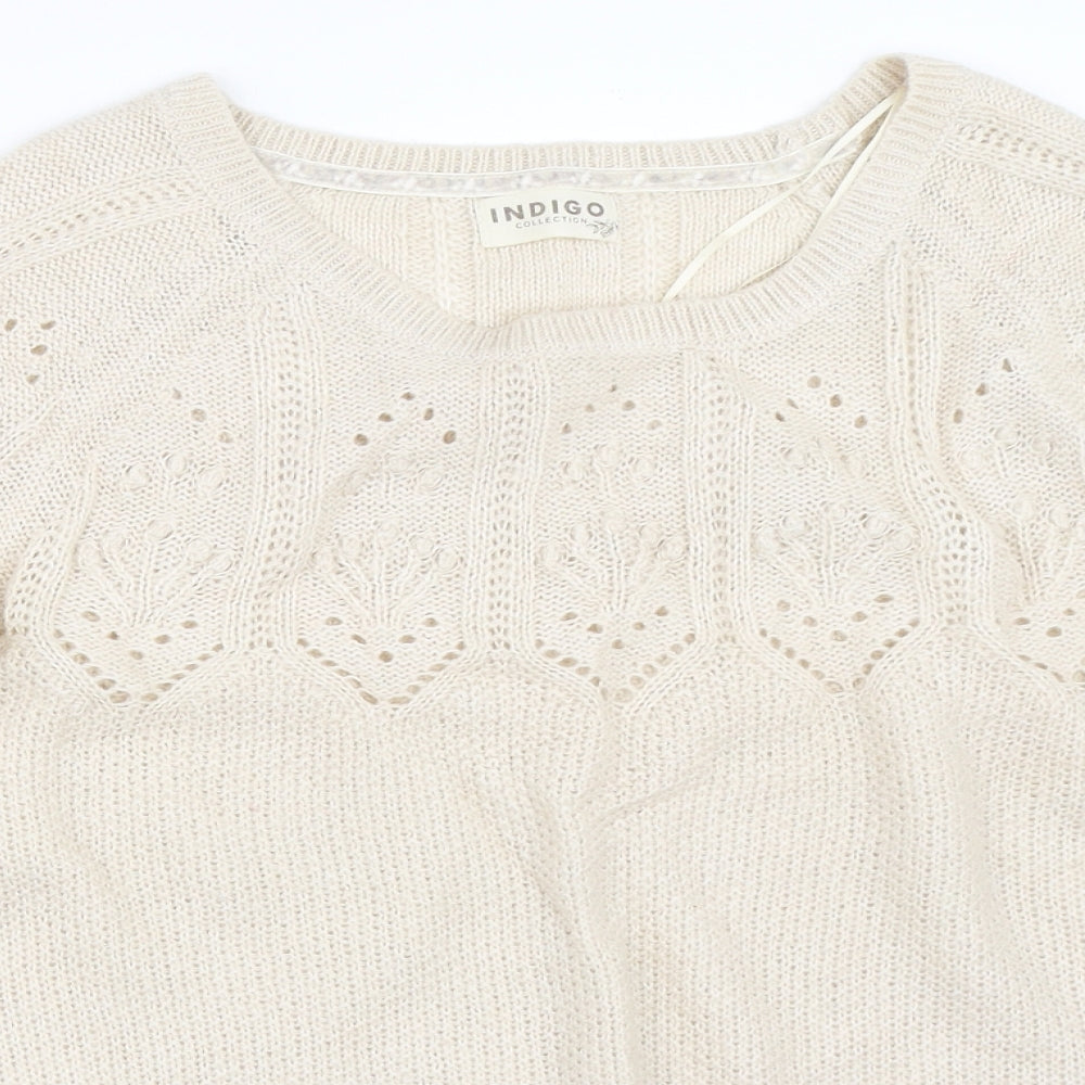 Womens UK Size 12 Marks and Spencer Beige Pullover Jumper