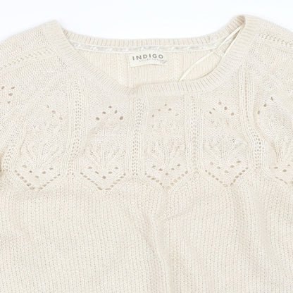 Womens UK Size 12 Marks and Spencer Beige Pullover Jumper
