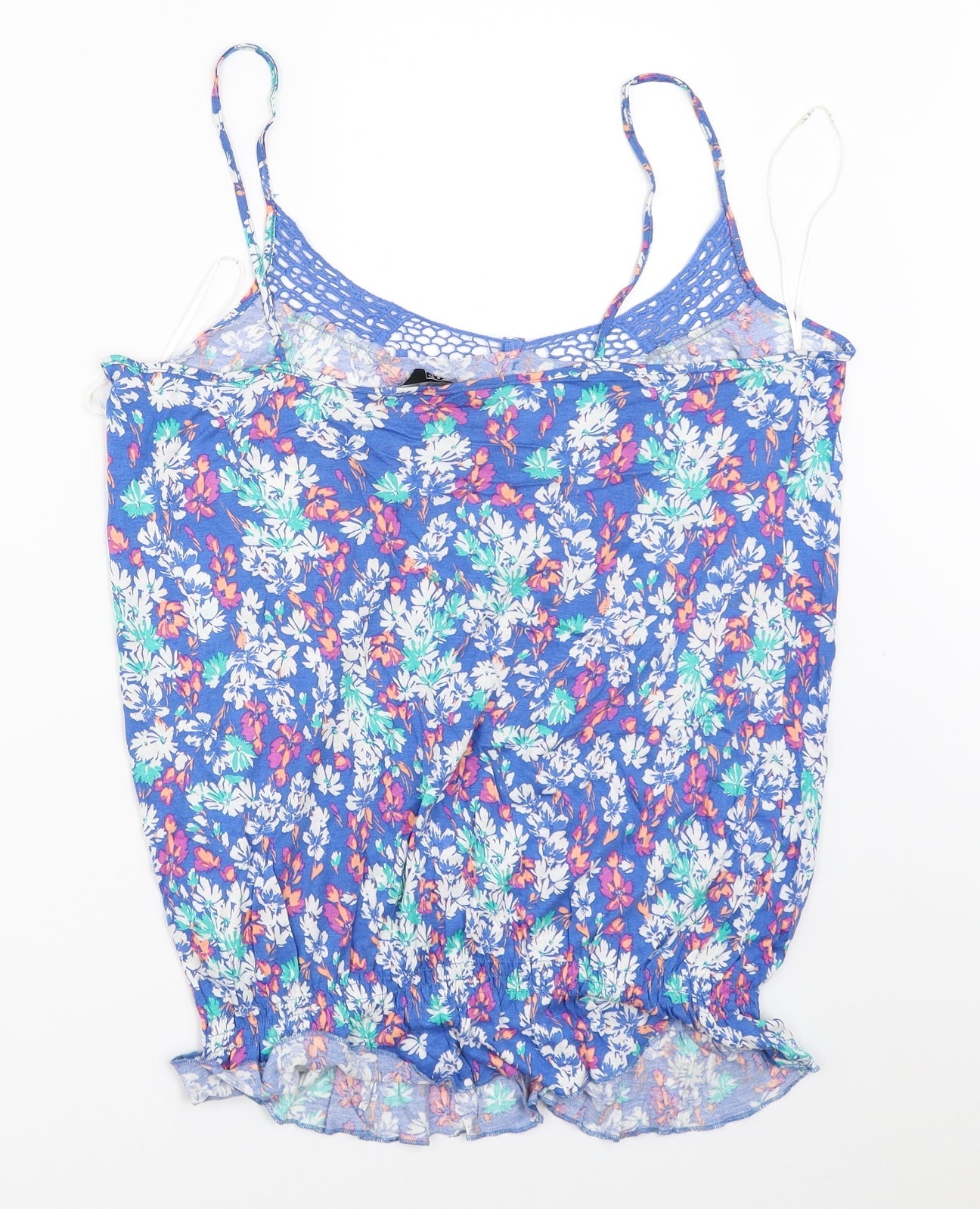 F&F Womens Blue Floral  Camisole Blouse Size 10