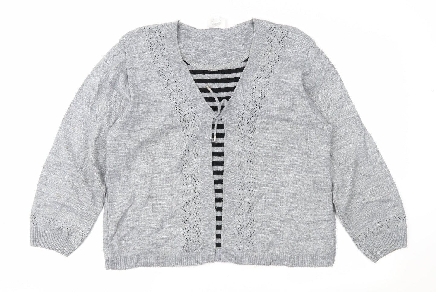 Womens UK Size M Florida Grey Pullover Jumper