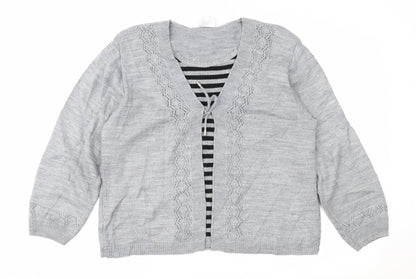 Womens UK Size M Florida Grey Pullover Jumper