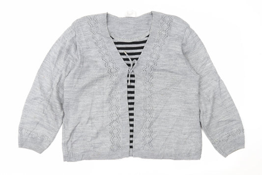 Womens UK Size M Florida Grey Pullover Jumper
