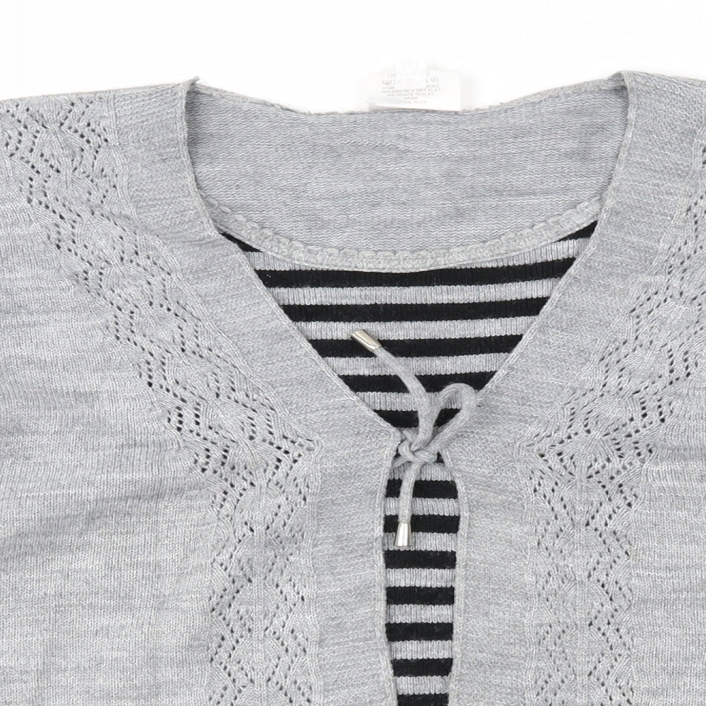 Womens UK Size M Florida Grey Pullover Jumper