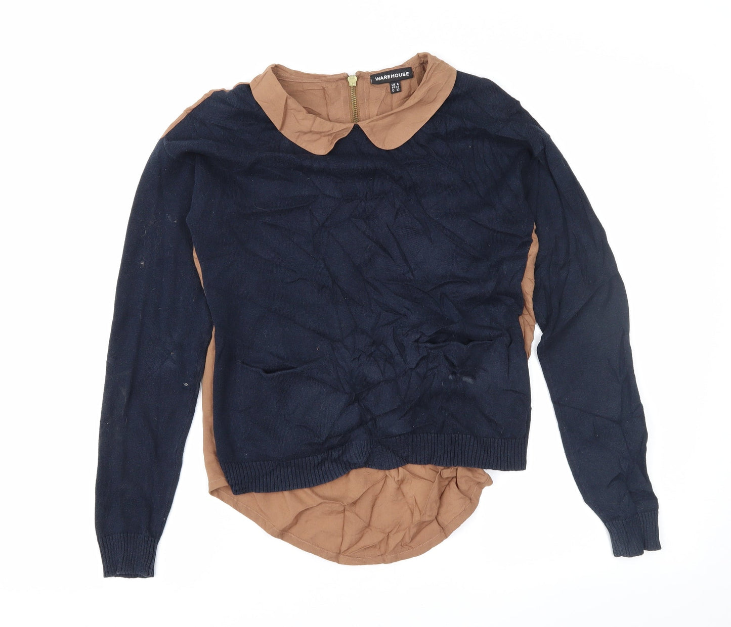 Womens UK Size 6 Warehouse Blue Pullover Jumper