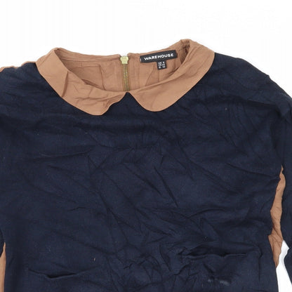 Womens UK Size 6 Warehouse Blue Pullover Jumper
