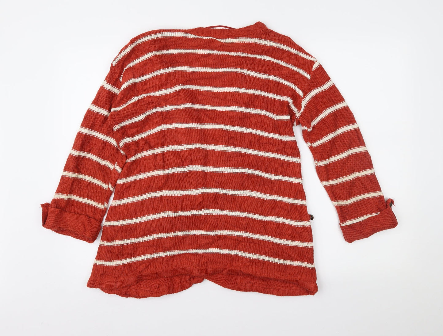 Dreams Womens Brown Striped  Cardigan Jumper Size M