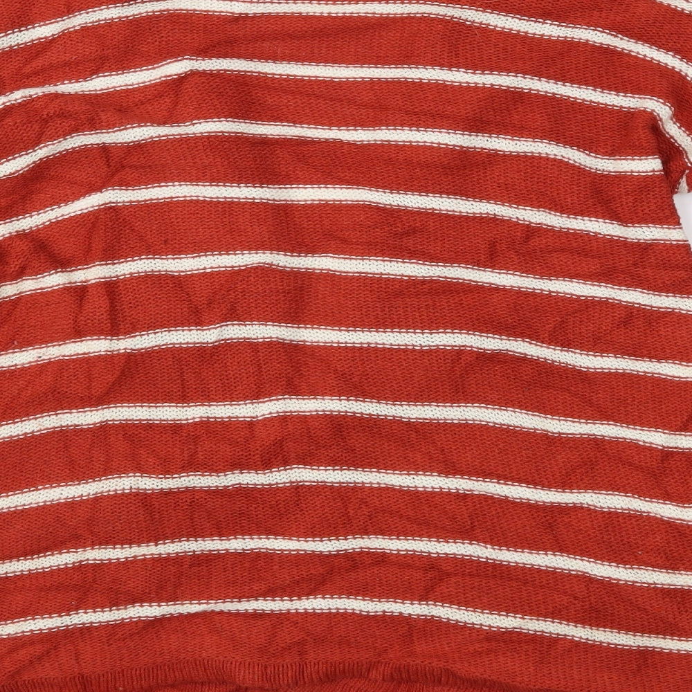Dreams Womens Brown Striped  Cardigan Jumper Size M