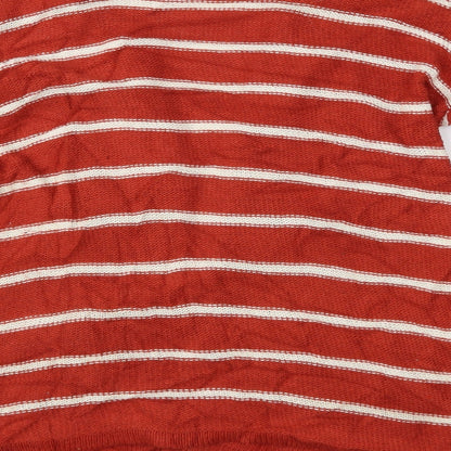 Dreams Womens Brown Striped  Cardigan Jumper Size M