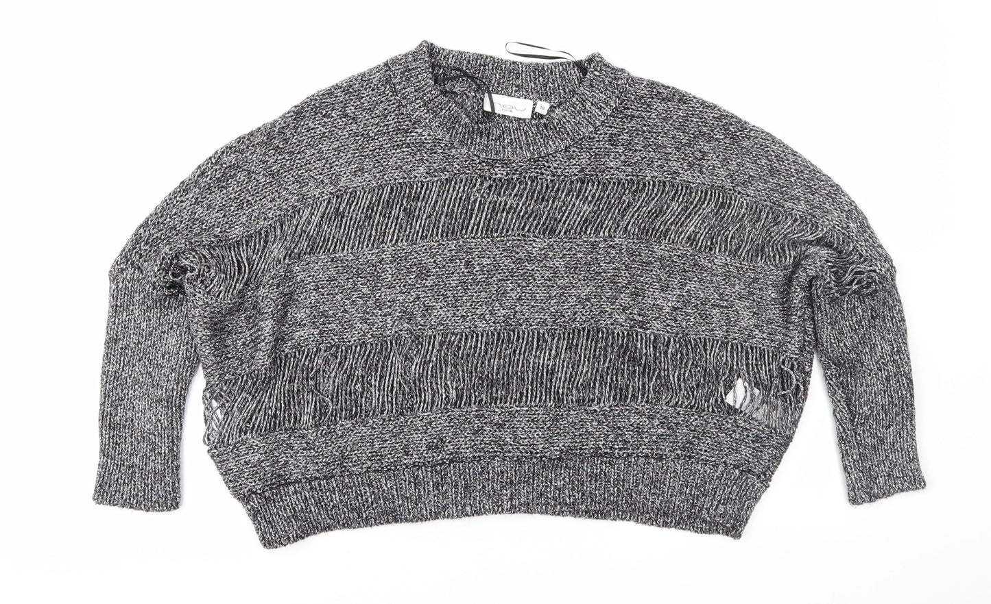 Womens UK Size 10 New Look Silver Pullover Jumper