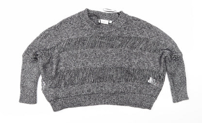Womens UK Size 10 New Look Silver Pullover Jumper