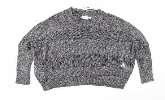Womens UK Size 10 New Look Silver Pullover Jumper