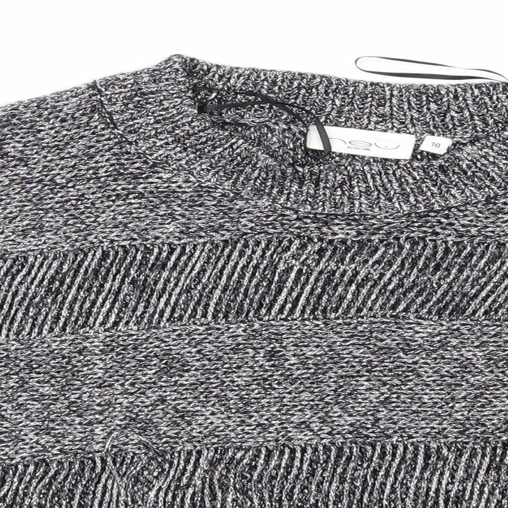 Womens UK Size 10 New Look Silver Pullover Jumper