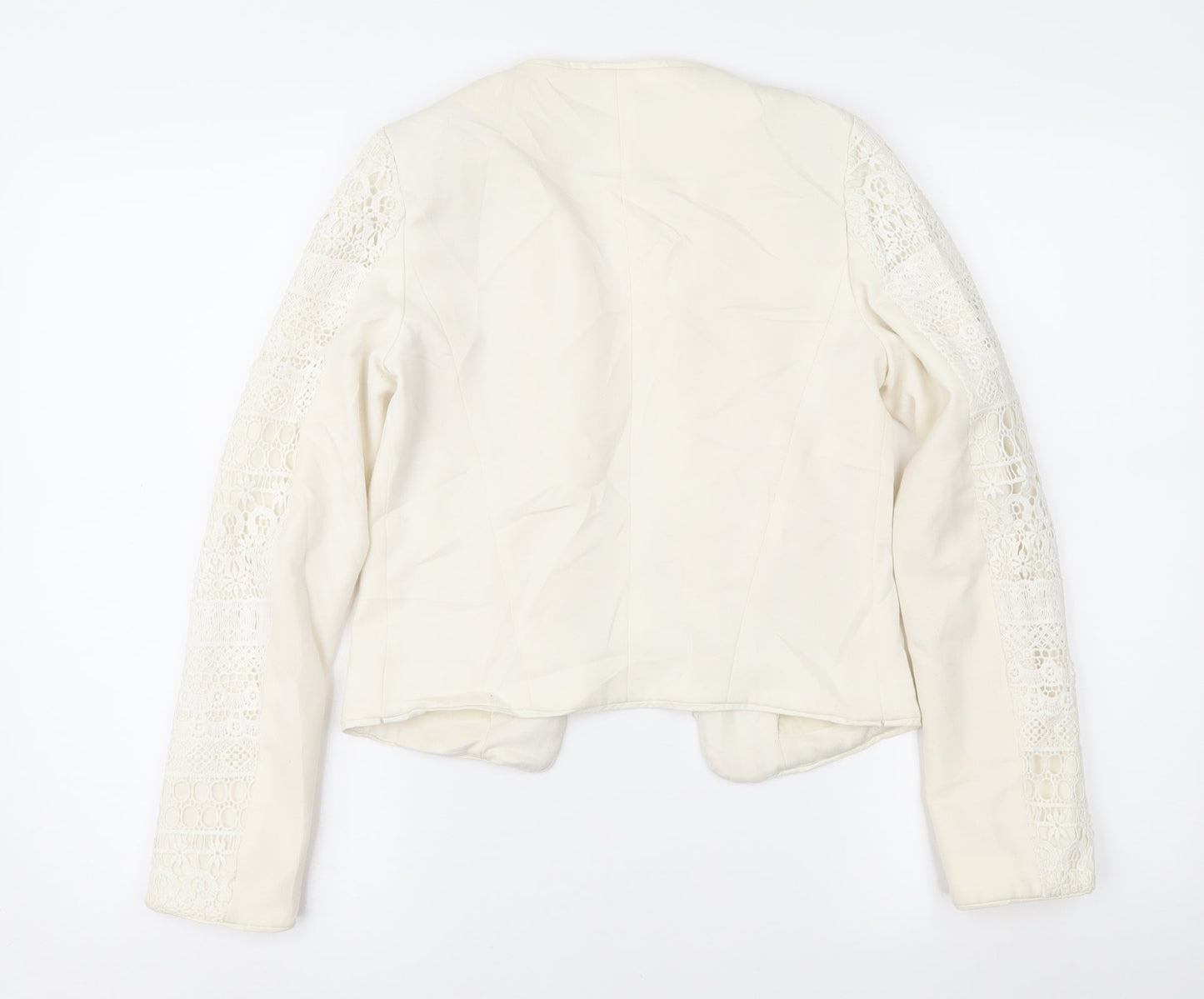 H&M Womens Ivory Geometric  Jacket  Size 4