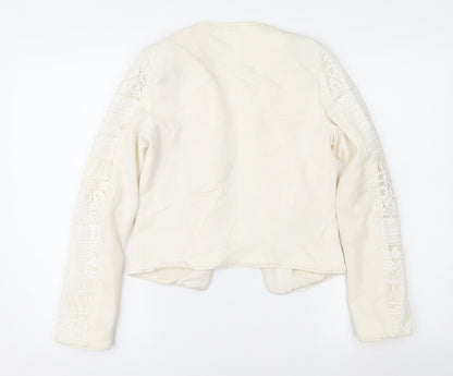 H&M Womens Ivory Geometric  Jacket  Size 4