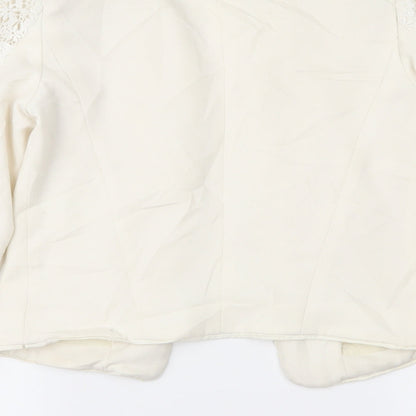 H&M Womens Ivory Geometric  Jacket  Size 4