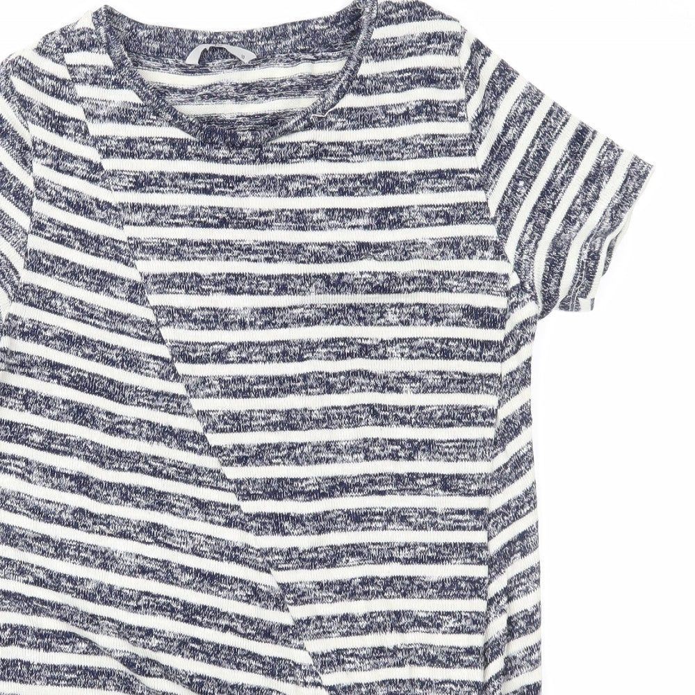 TU Womens Blue Striped  Pullover Jumper Size 10