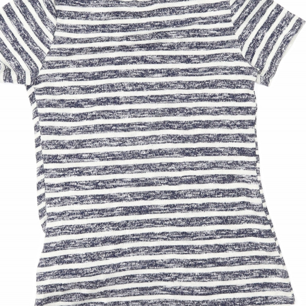 TU Womens Blue Striped  Pullover Jumper Size 10