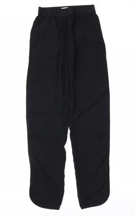 Womens UK Size 4 H&M Regular Fit  Black Trousers