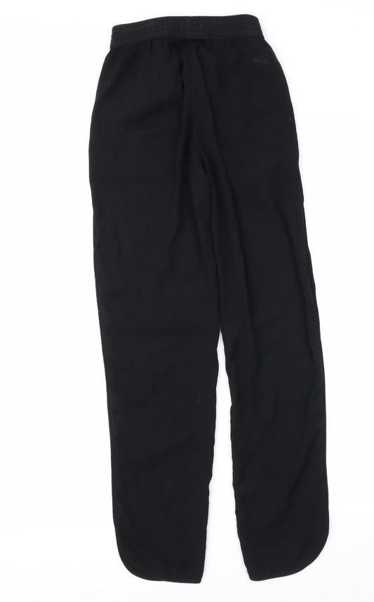 Womens UK Size 4 H&M Regular Fit  Black Trousers
