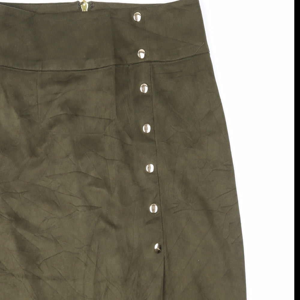 Mistress Rocks Womens Green   Straight & Pencil Skirt Size M