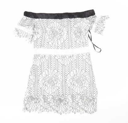 FOREVER 21 Womens White Floral Lace Shift  Size S