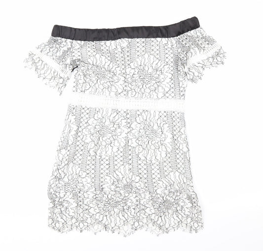FOREVER 21 Womens White Floral Lace Shift  Size S
