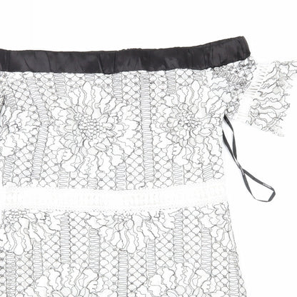 FOREVER 21 Womens White Floral Lace Shift  Size S