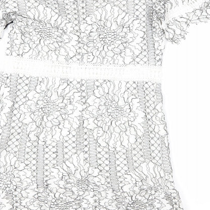 FOREVER 21 Womens White Floral Lace Shift  Size S