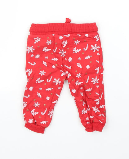 Disney Baby Red   Capri Leggings Size 9 Months  - Christmas