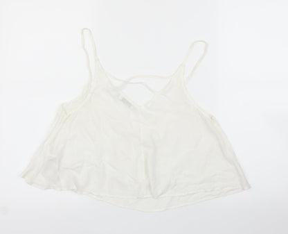 Womens UK Size M Bershka White Camisole Blouse