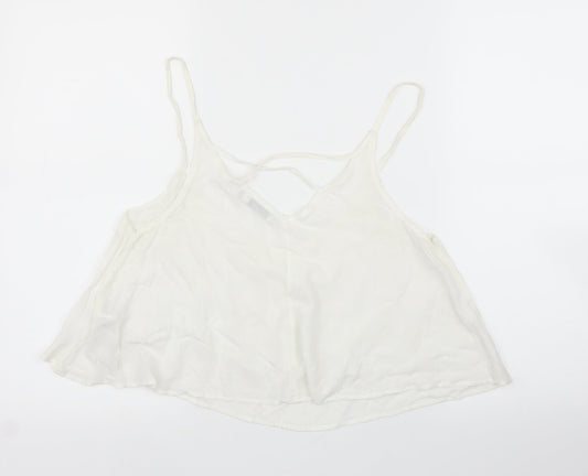 Bershka Womens White   Camisole Blouse Size M