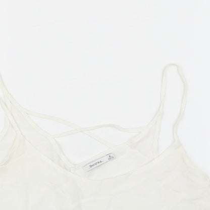 Womens UK Size M Bershka White Camisole Blouse