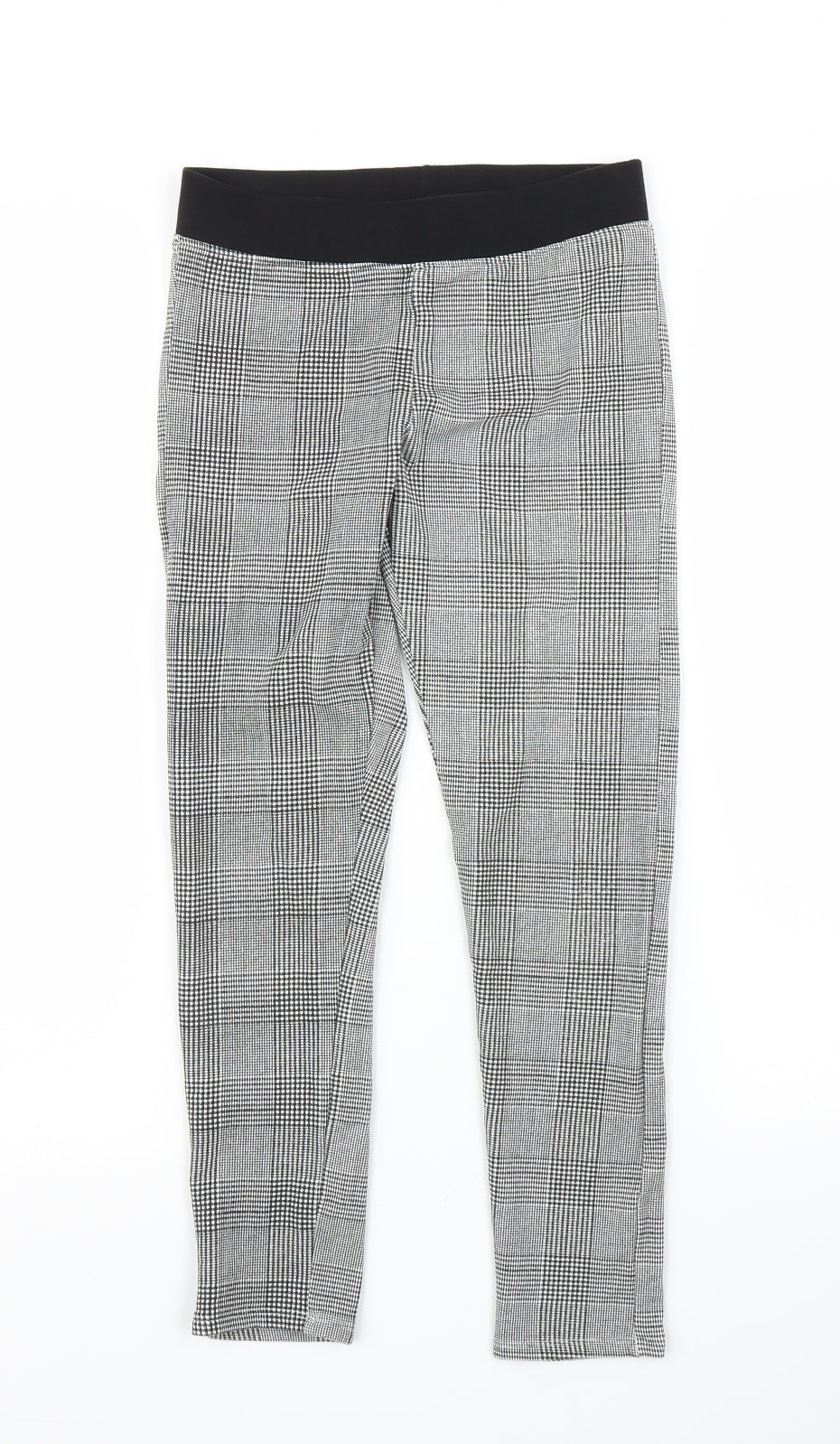 H&M Girls Grey Plaid  Capri Trousers Size 10-11 Years