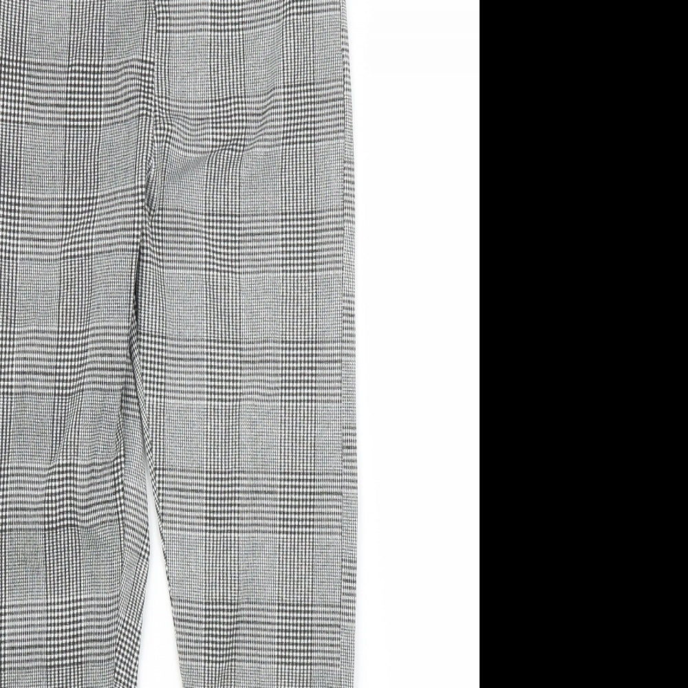 H&M Girls Grey Plaid  Capri Trousers Size 10-11 Years