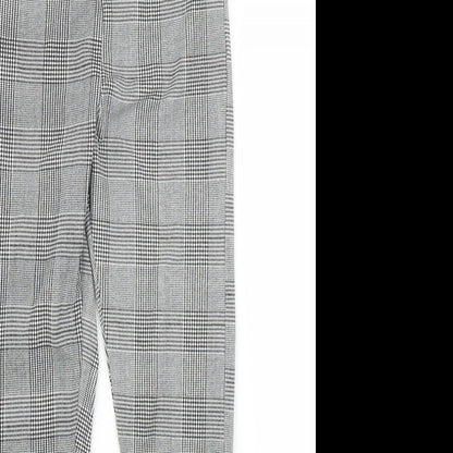 H&M Girls Grey Plaid  Capri Trousers Size 10-11 Years