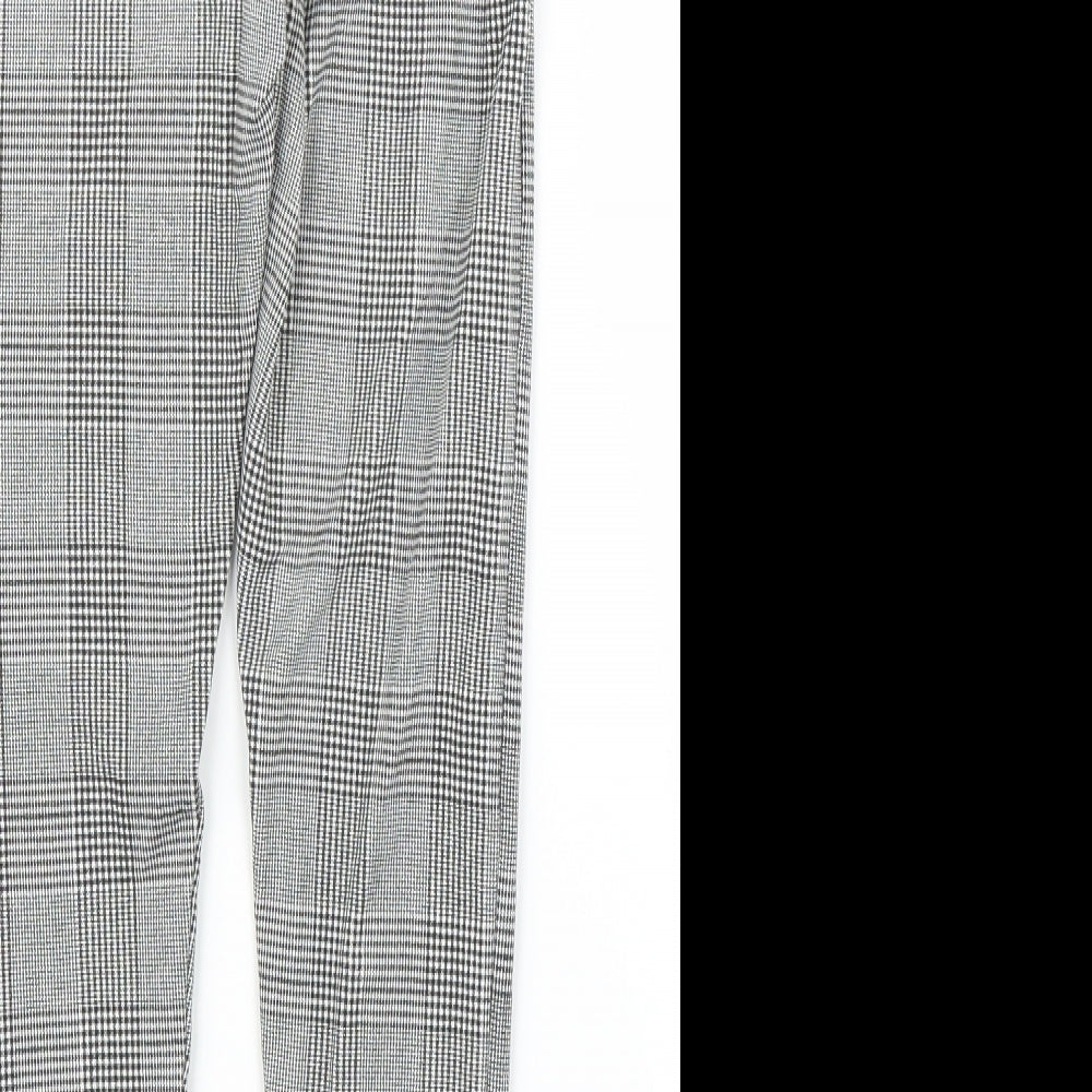 H&M Girls Grey Plaid  Capri Trousers Size 10-11 Years