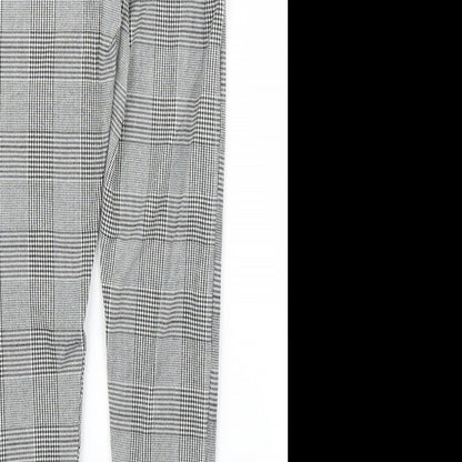 H&M Girls Grey Plaid  Capri Trousers Size 10-11 Years