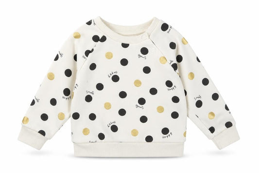 Primark Girls Ivory Polka Dot  Pullover Jumper Size 6-9 Months