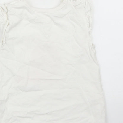 George Girls White   Basic T-Shirt Size 9-12 Months