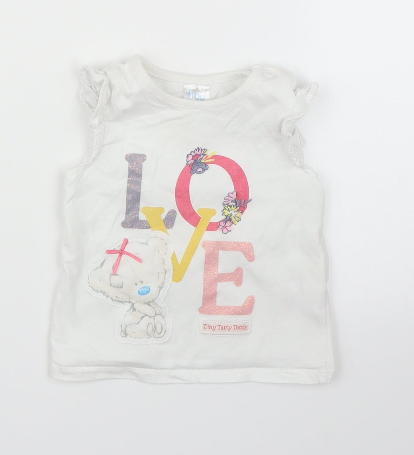 Me To You Girls White   Basic T-Shirt Size 9-12 Months