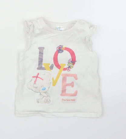 Me To You Girls White   Basic T-Shirt Size 9-12 Months