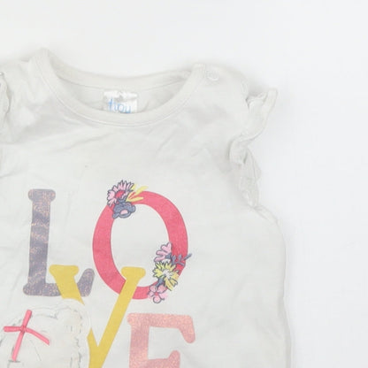 Me To You Girls White   Basic T-Shirt Size 9-12 Months