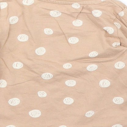 Nutmeg Girls Beige Polka Dot  Basic T-Shirt Size 12-18 Months